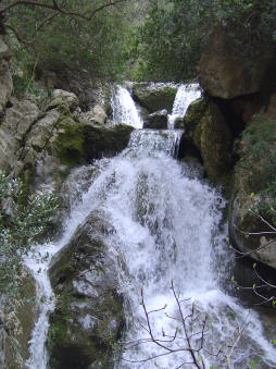 Waterfall Biniaraix ravine Waterfall Biniaraix ravine